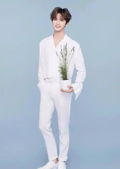 林彦俊,朱正廷,王子异,小鬼,尤长靖都是白衣少年,只是尤长靖的身高拉