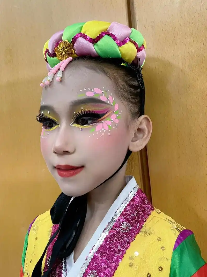 儿童舞台妆 #脸部彩绘 #化妆造型分享  热 - 抖音