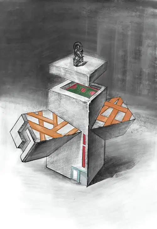 加油孩子们【几何体创意素描】