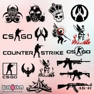 csgo反恐精英标志logoak47涂鸦喷漆盲狙天使飞狙警察ct车主机贴纸