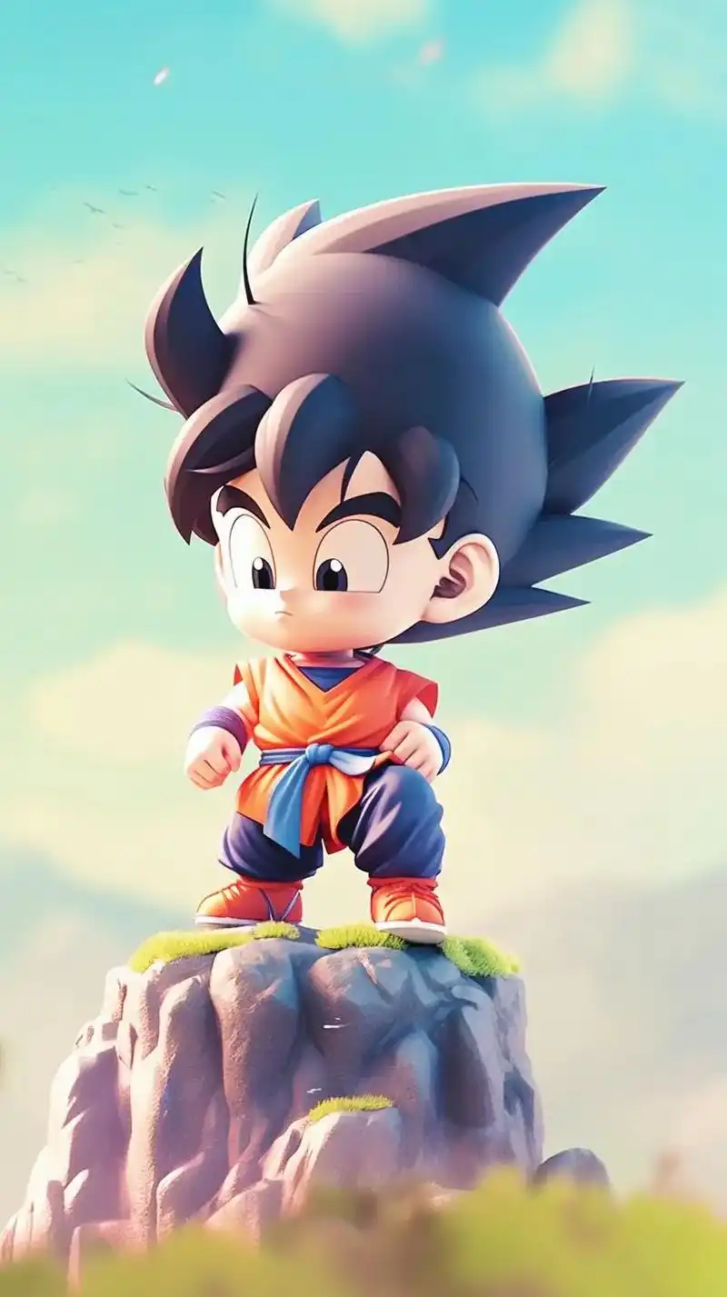 ai绘画‖超级赛亚人‖孙悟饭.高清壁纸q版孙悟饭#龙珠 #动 - 抖音