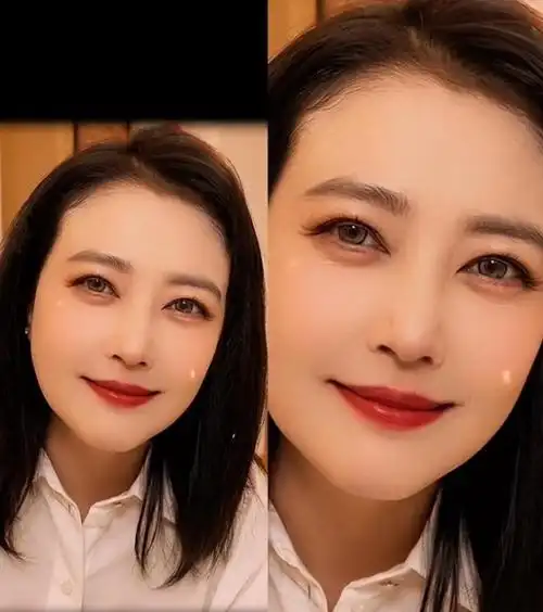 57岁周海媚晒照美颜盖不住脸上细纹眼睛近视高达1200度仍好美67