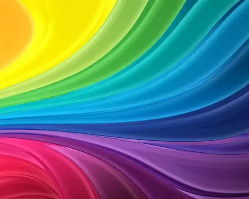 七彩曲线-抽象设计炫光背景壁纸