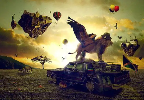 唯美的ps合成作品动物盟 #采集大赛