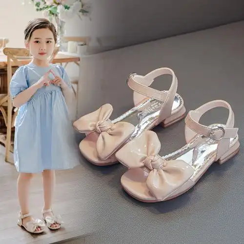 0成交130双女童公主童鞋2021夏季新款女儿童小高跟凉鞋韩版公主软底