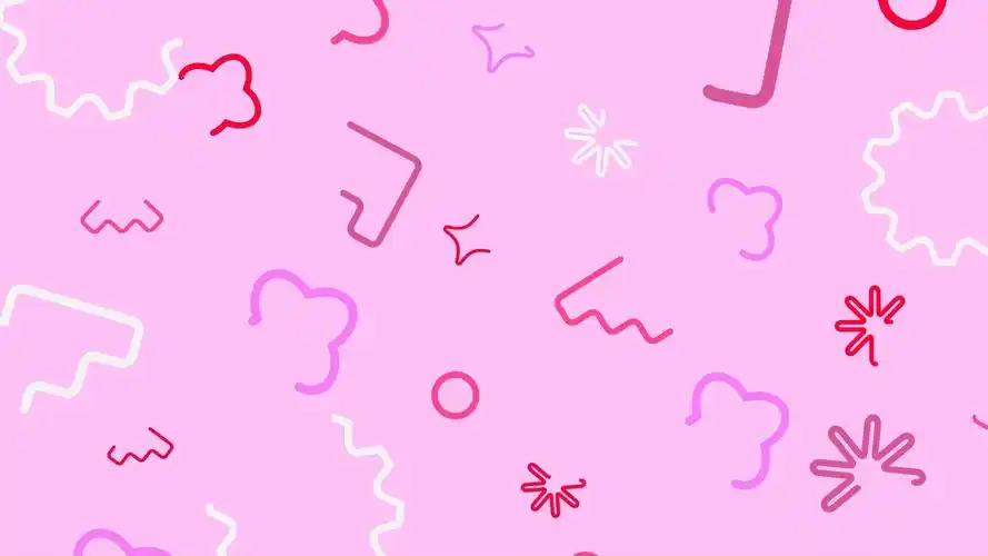 粉色涂鸦线条元素向下滚动动态循环视频背景❤️