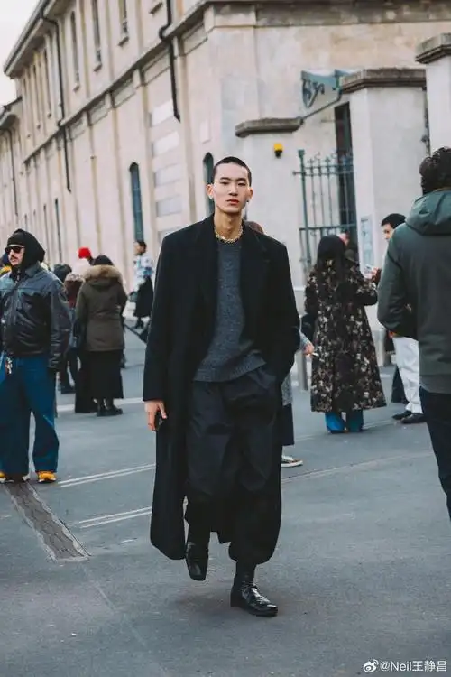 2024秋冬街拍学习下男士穿搭