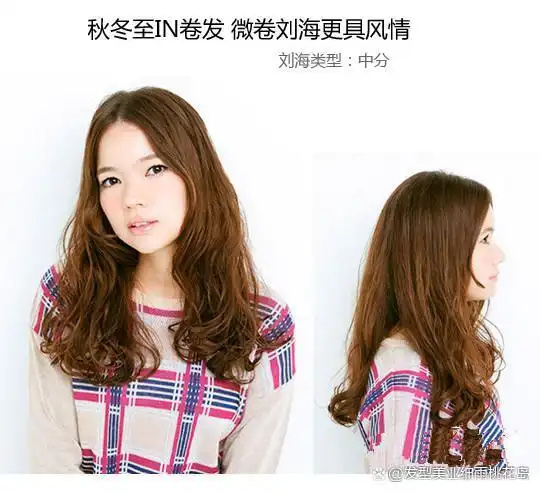 ①上图:长卷发刘海类型:中分发型点评:中分发型气场强大.