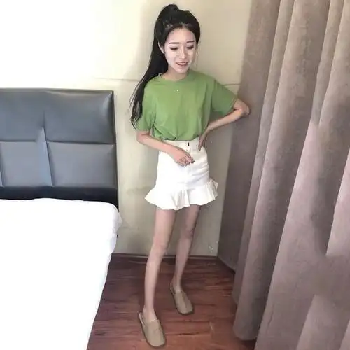 一折社会短袖女t恤快手女