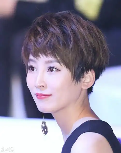 谢楠一个漂亮短发的女艺人