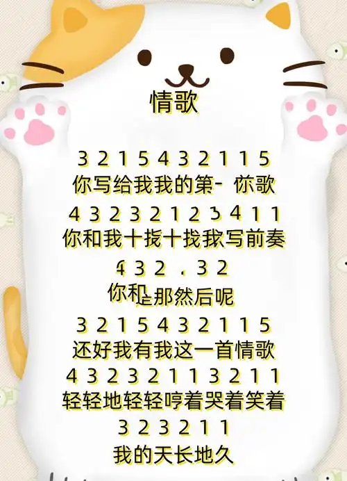 356.梁静茹《情歌》简谱