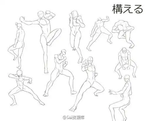 一组超简单的舞蹈动作简笔画动作简笔画步骤图动画连续动作行简笔画