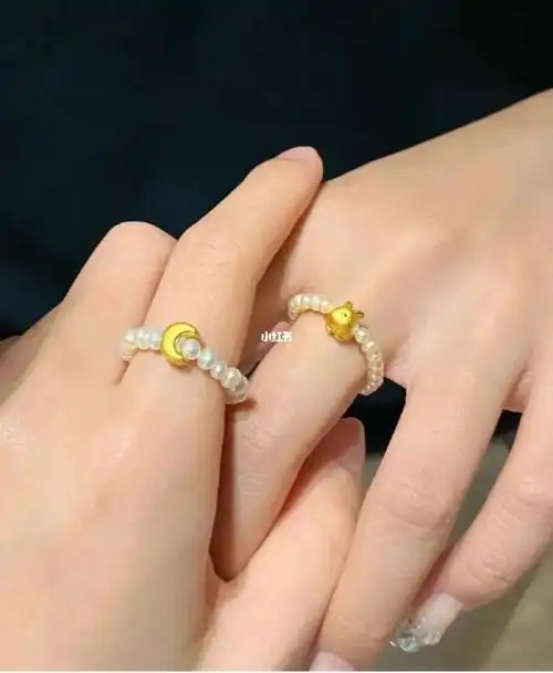 周大福珍珠戒指