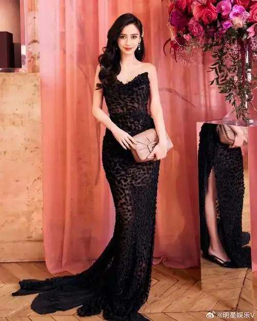 angelababy#一袭黑色礼服,优雅妩媚!
