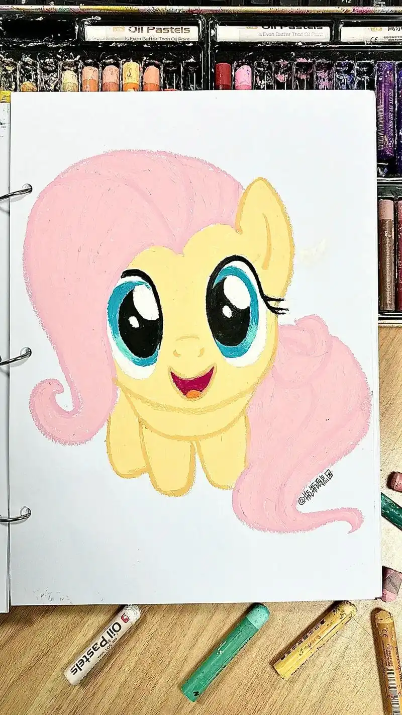 柔柔小天使#油画棒 #小马宝莉 #柔柔 #小蝶 - 抖音