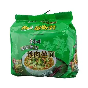 康师傅鲜脆雪笋炒肉丝面五连包