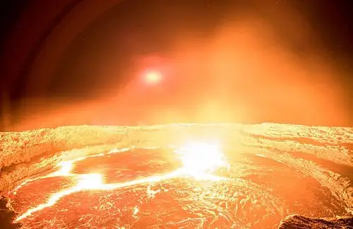 实拍世界最古老熔岩湖 火焰翻滚如地狱入口