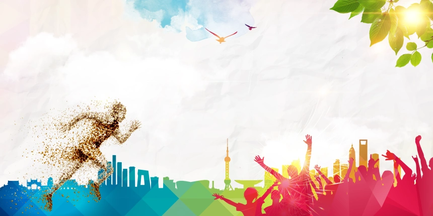 激情青春放飞梦想励志文化展板背景素材