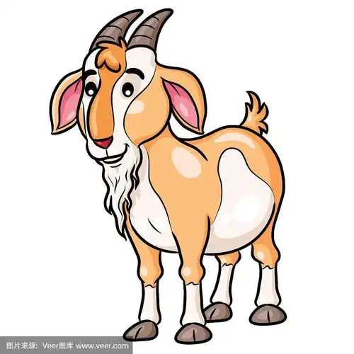 山羊可爱的卡通