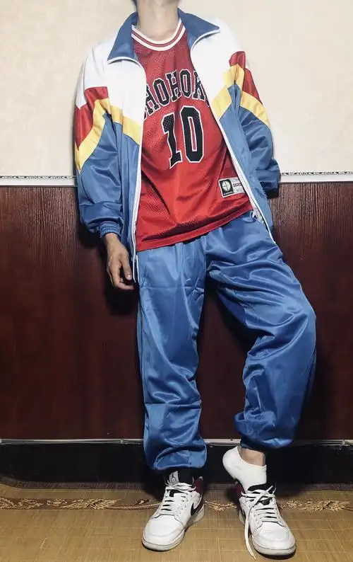 定制系列铜仁一中初高中绝版双面金光蓝色滑料学生校服