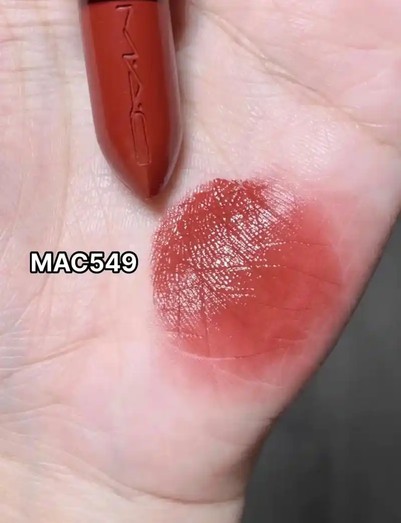 mac魅可水漾口红549#  美到心颤的赤豆 - 抖音