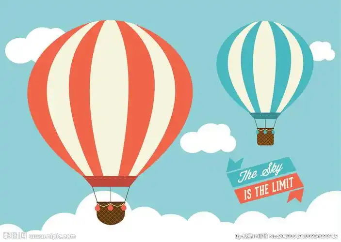 彩色扁平可爱热气球矢量素材设计图__风景漫画_动漫动画_设计图库_昵