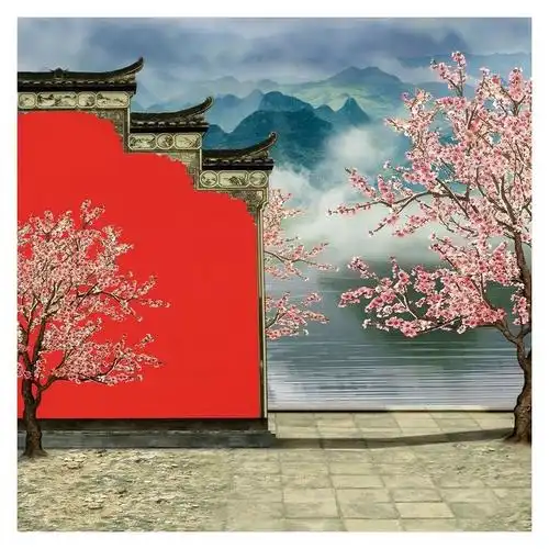 背景布汉服拍摄古韵中摄影背景纸新款网络全家福古装主播xw2510宽1x15