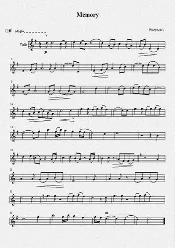 求久石让《okuribito memory》小提琴谱,谢谢!
