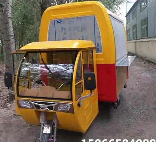 三轮电动多功能美食车早餐快餐车烧烤车厂家定制直销