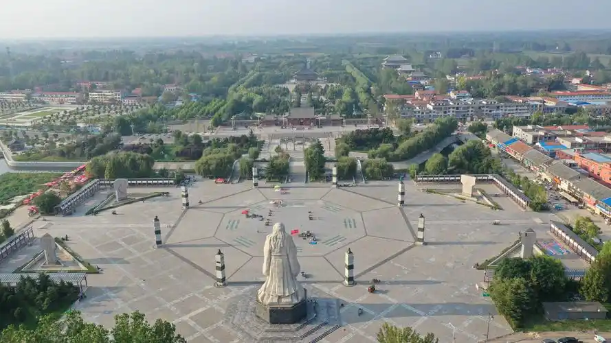 航拍河南省鹿邑县太清宫景区
