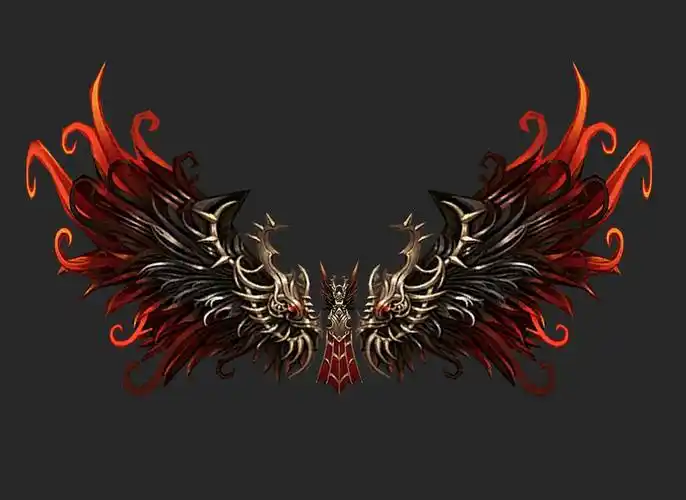 暗黑翅膀 - 3d模型库 - cg模型王 - www.cgmxw.com