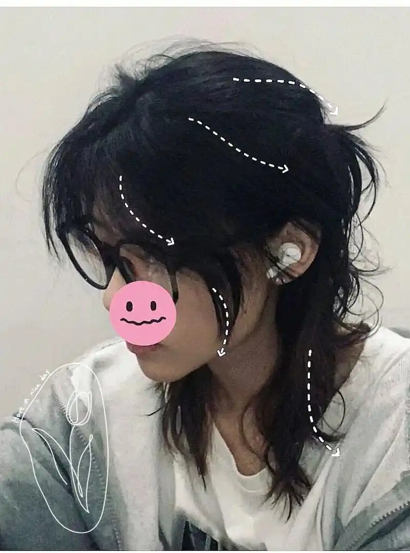 喜欢普通的狼尾头的宝宝可以参考我的发型绝不会与大街上的狼尾头撞头