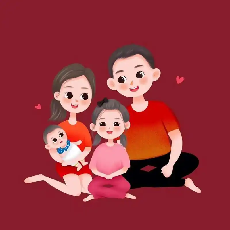 一家四口头像背景图壁纸 一家四口头像背景图壁纸 (姐姐 妹妹  姐姐