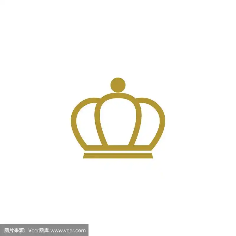 皇冠图标和符号矢量插图