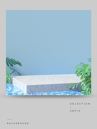 淘宝主图c4d蓝色背景l