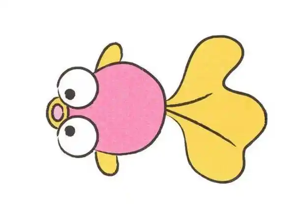 小金鱼简笔画 小金鱼简笔画彩色 可爱