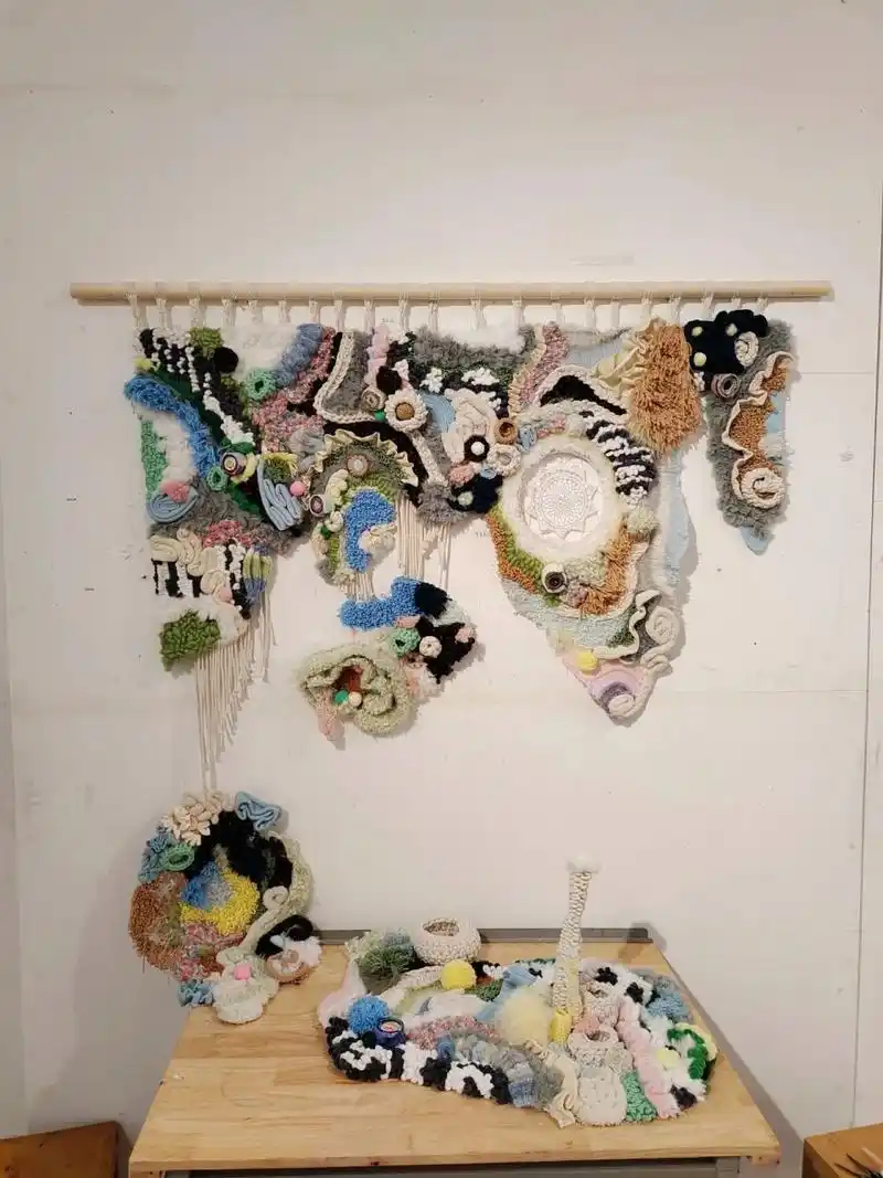 纯手工挂毯——综合材料与表现 售价6000,接受小刀