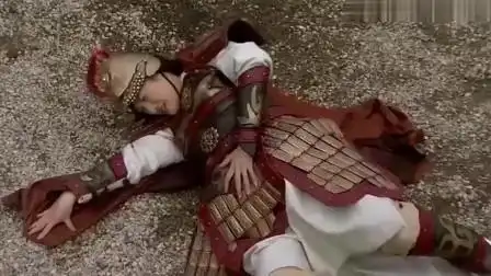 女将军肚子疼,还坚持上了战场,不料要生孩子,官兵用盾牌保护着