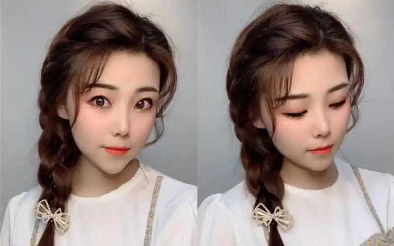 超显发量 韩式侧编麻花辫,温柔百搭 显脸小,简单2步搞定