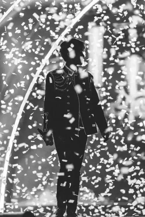 吴世勋 演唱会 纸花 背影 唯美