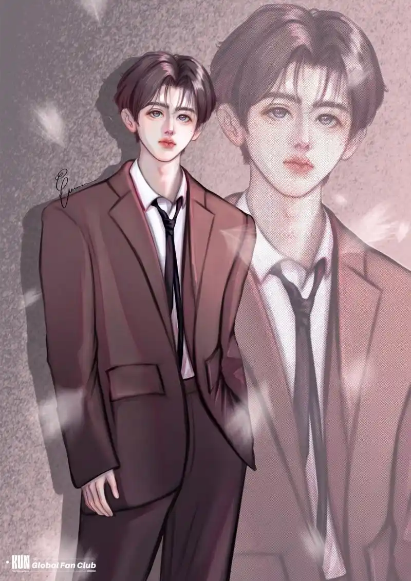 满眼藏不住的爱意 是对你未写下的情语 @蔡徐坤  手绘┊www白水www 文