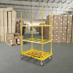 出售天德福货架仓库搬运货车布架车超市拉货拖车推车重型四轮手拉