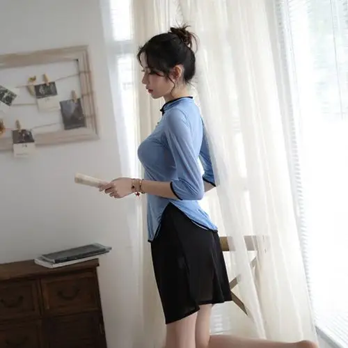 肚兜裙情趣内衣民国风复古旗袍透明性感诱惑学生激情装透视超短裙