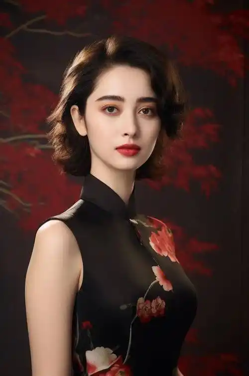 绝美女子修身旗袍写真_带着_气质_宁静