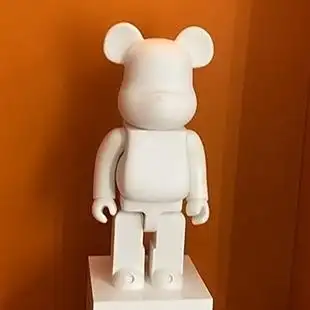 bearbrick暴力熊积木熊摆件素体白色关节可动手工涂鸦diy白胚公仔