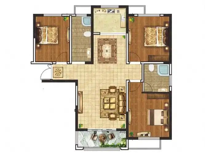 3室2厅1卫120.00㎡