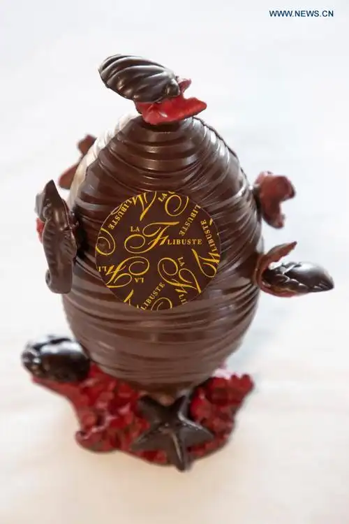 chocolate eggs made for the easter in france