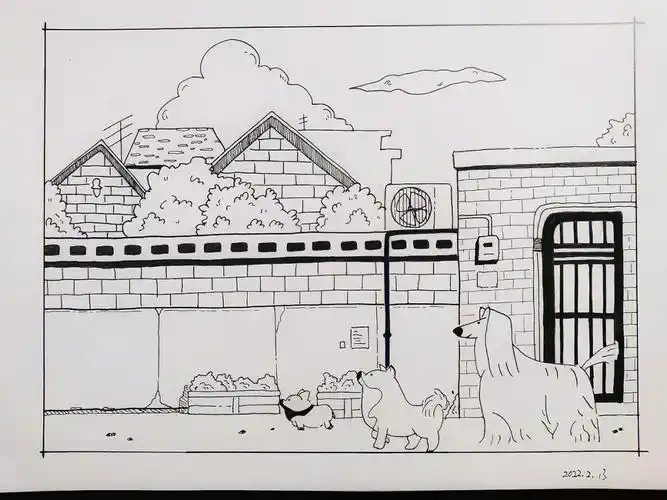 黑白线描42动画短片小场景