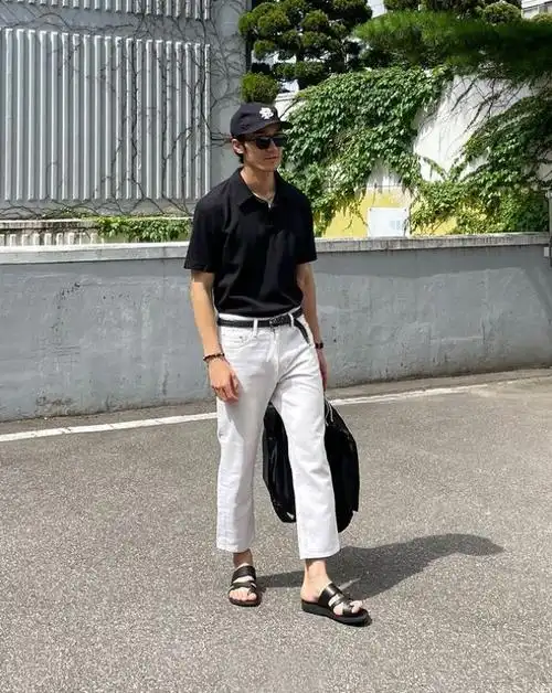 夏天喜欢穿白裤子的男士试试这些搭配组合