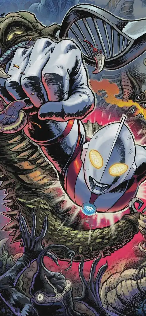 奥特曼与怪兽搏斗手机壁纸